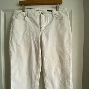 STYLE &CO DENIM CAPRI WOMEN'S WHITE SIZE 12